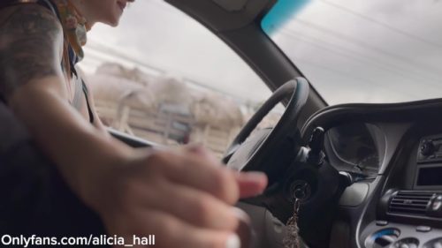 Alicia Hall – Dejo que mi pasajero me dedo y le chupo la polla hasta obtener todo su semen
